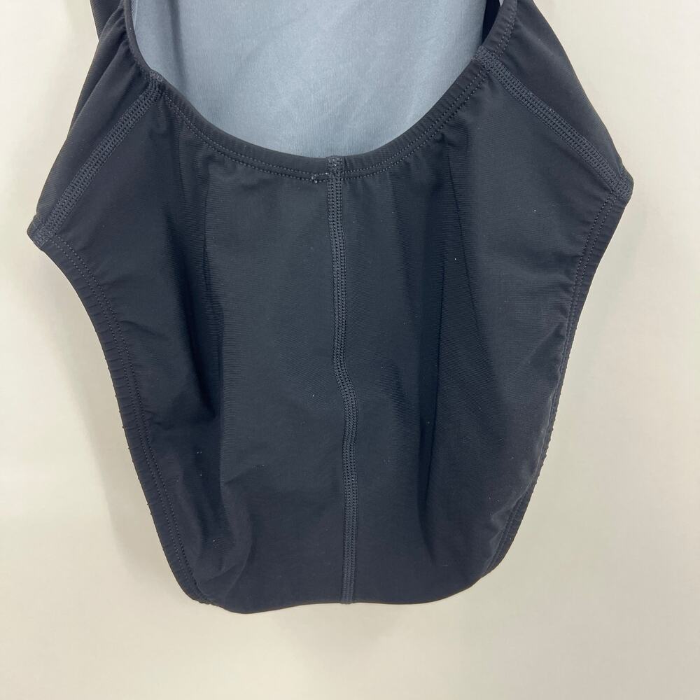 Speedo Power Plus One Piece Swimsuit Womens 28 Blue Black Crossback Athletic - Picture 8 of 12